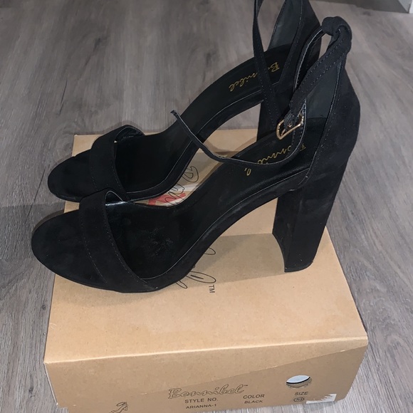 Black womens heels size 10 - Picture 2 of 4